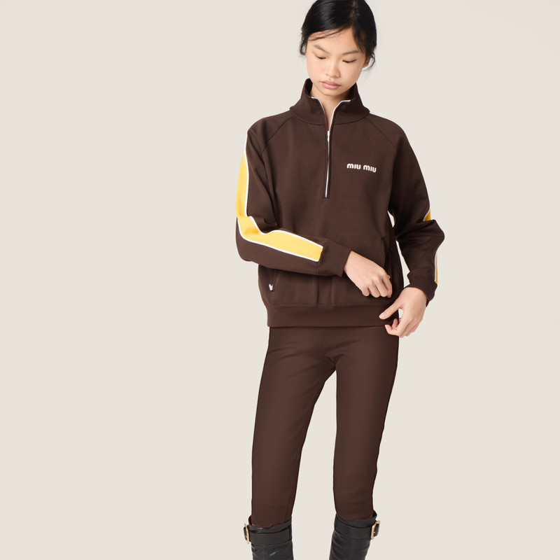 Technical yarn zipper sweatshirt 5