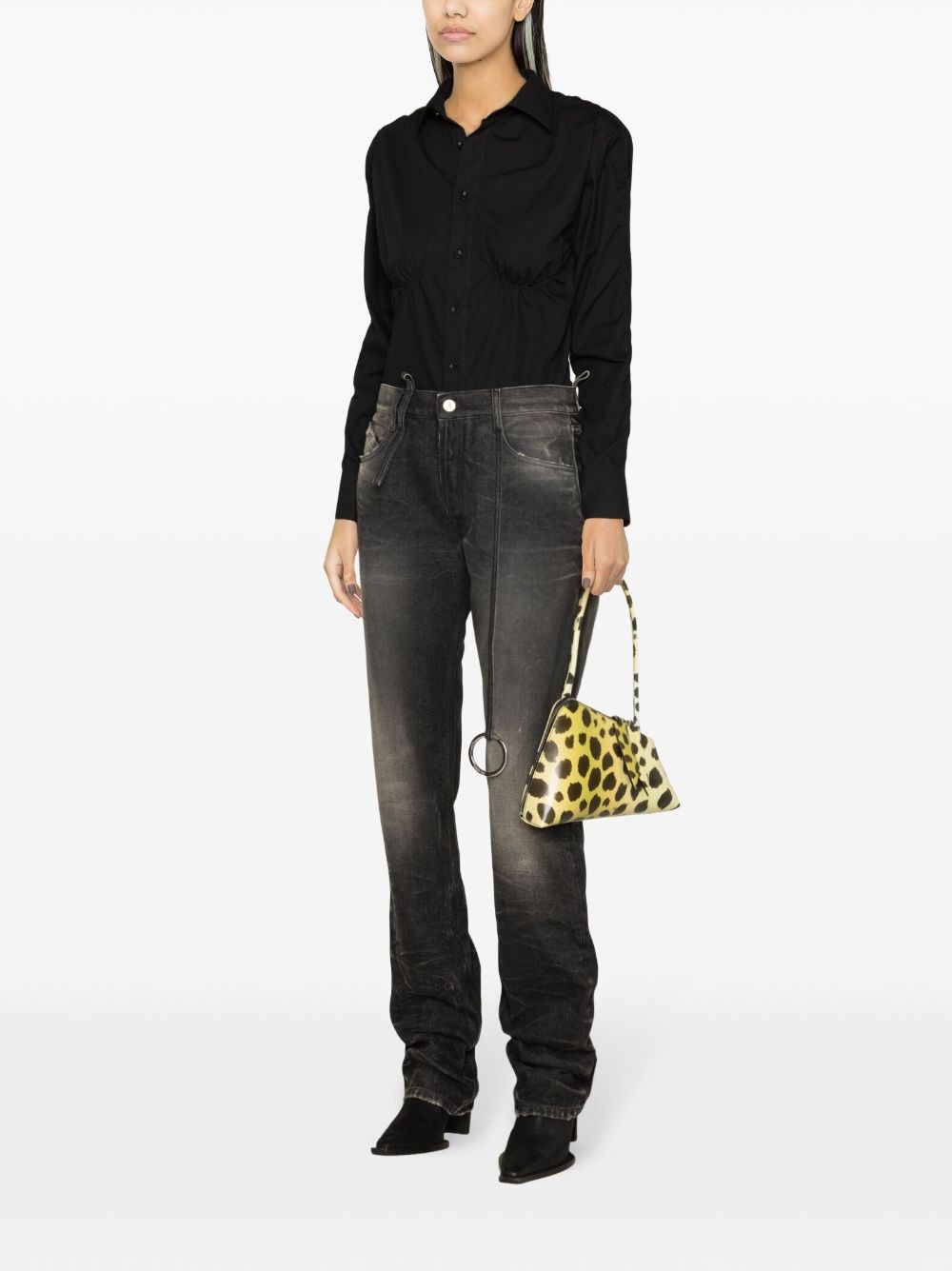 mid-rise tapered-leg jeans - 3