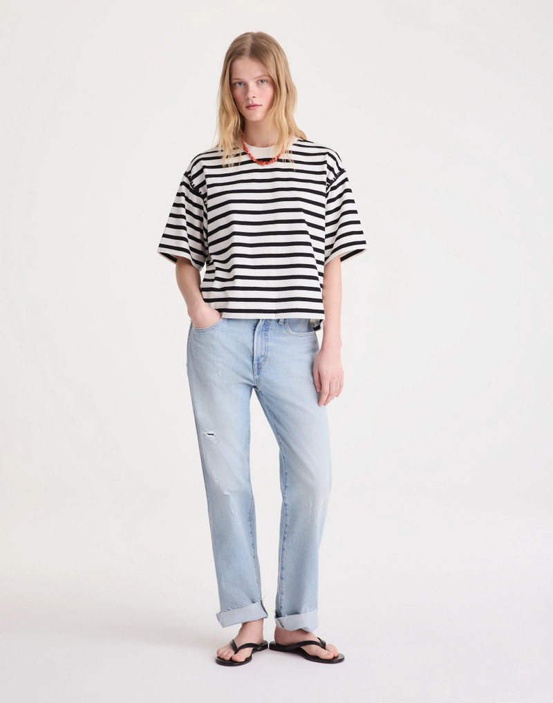 The Boxy Crop Tee in Allday Jersey 3