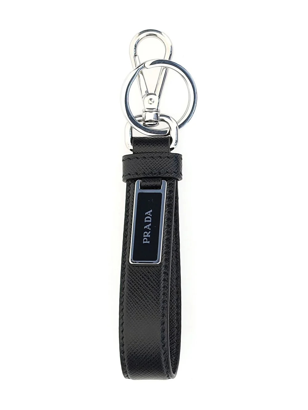 Saffiano logo key chain - 1