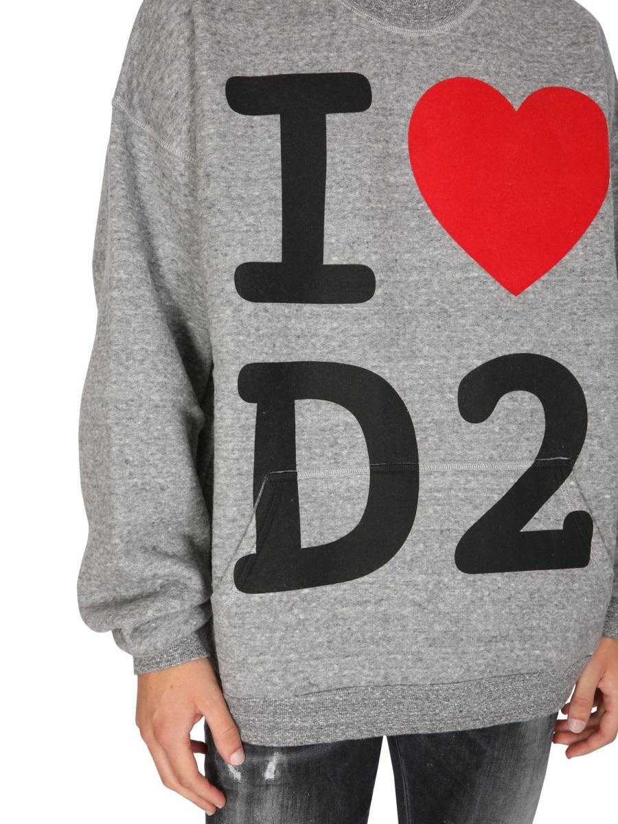 【送料&関税込】Dsquared2 I Love D2 Sweatshirt DSQUARED2 DSQUARED2 I LOVE D2 SWEATSHIRT | baltini | REVERSIBLE
