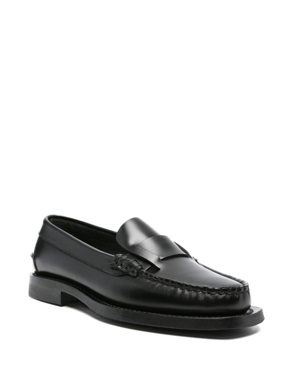 leather penny loafers - 2