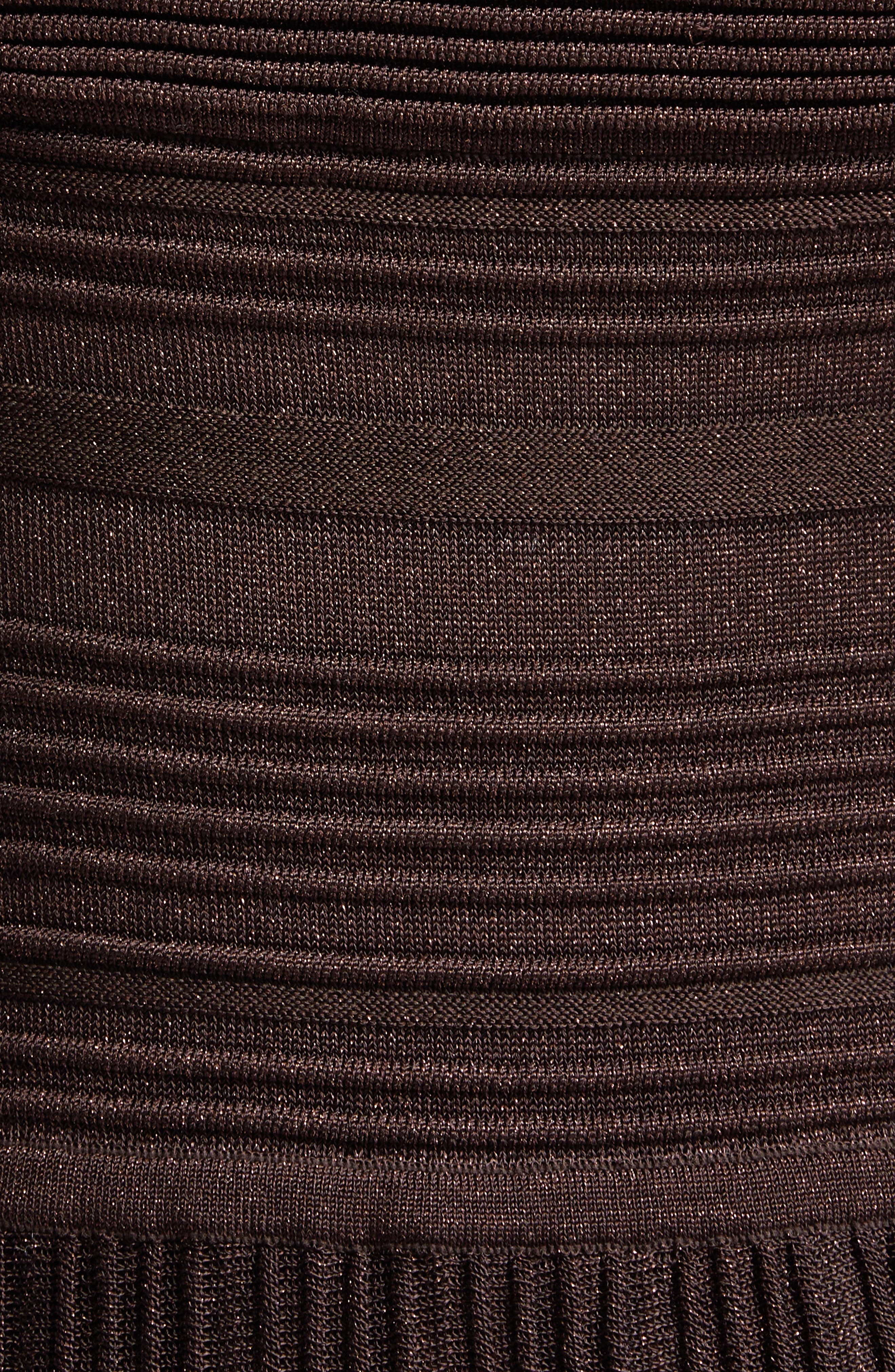 Zimmermann Lucky Tie Shoulder Metallic Rib Maxi Dress in Metallic Chocolate at Nordstrom - 6