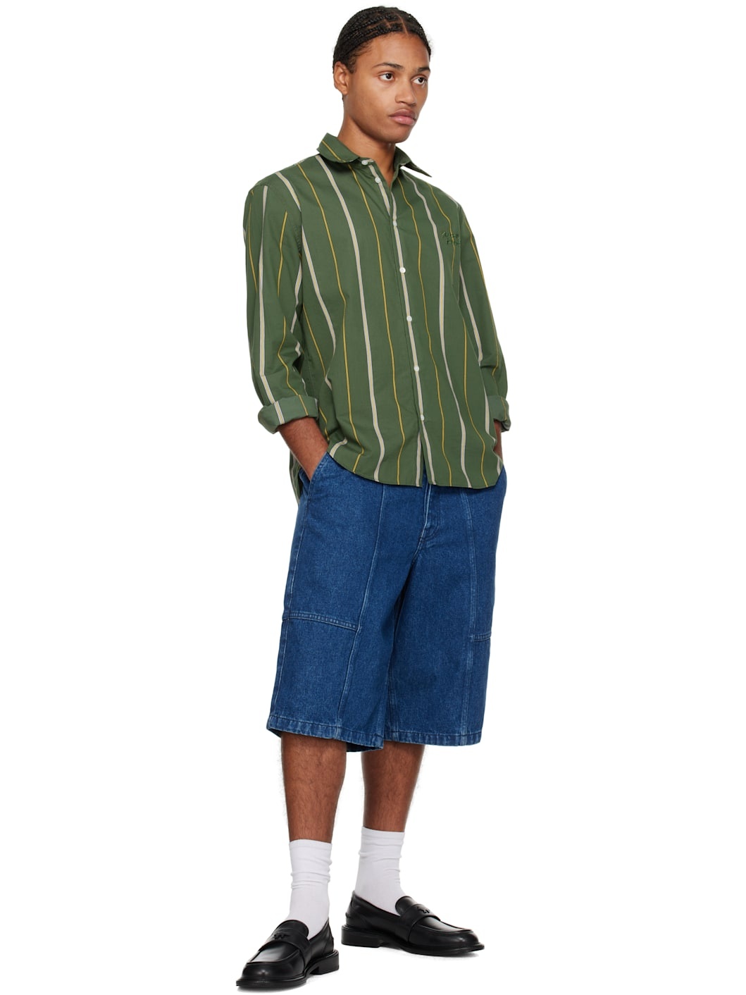 Blue Workwear Denim Shorts - 4