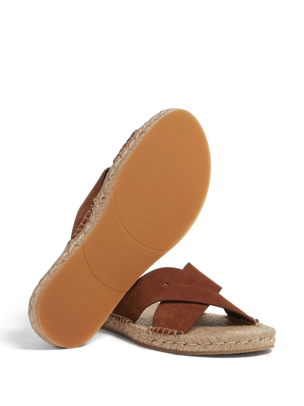 crossover-strap suede sandals - 5