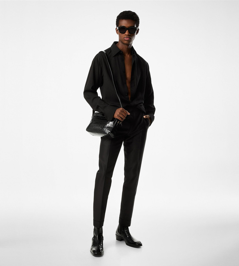 PRINTED CROC SMALL MESSENGER 5