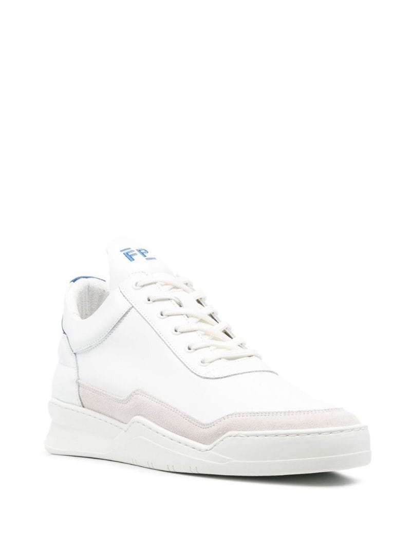 low-top leather sneakers - 2