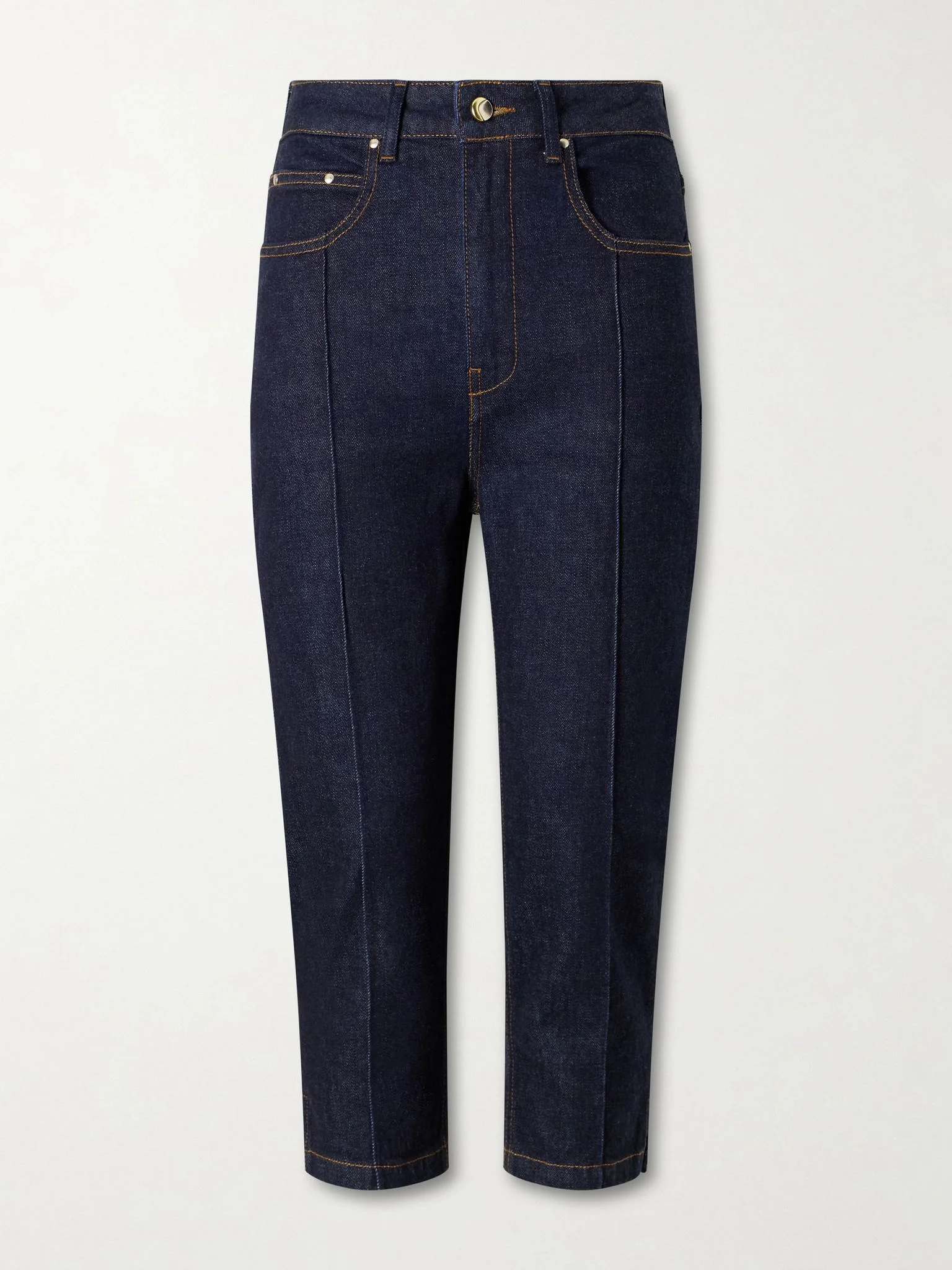 Russet stretch slim-leg capri jeans Dark denim - 1