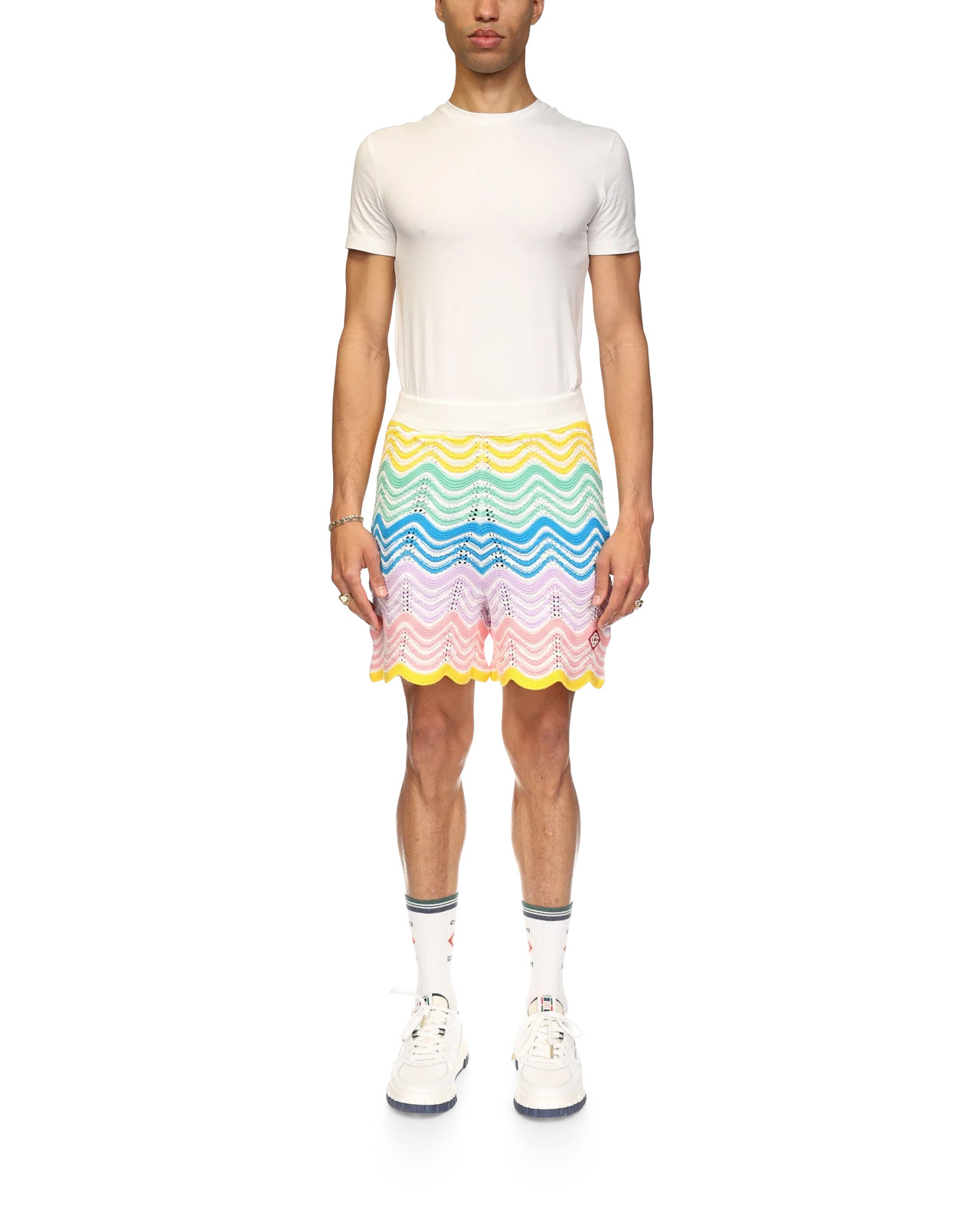 Gradient Wave Knit Shorts - 2