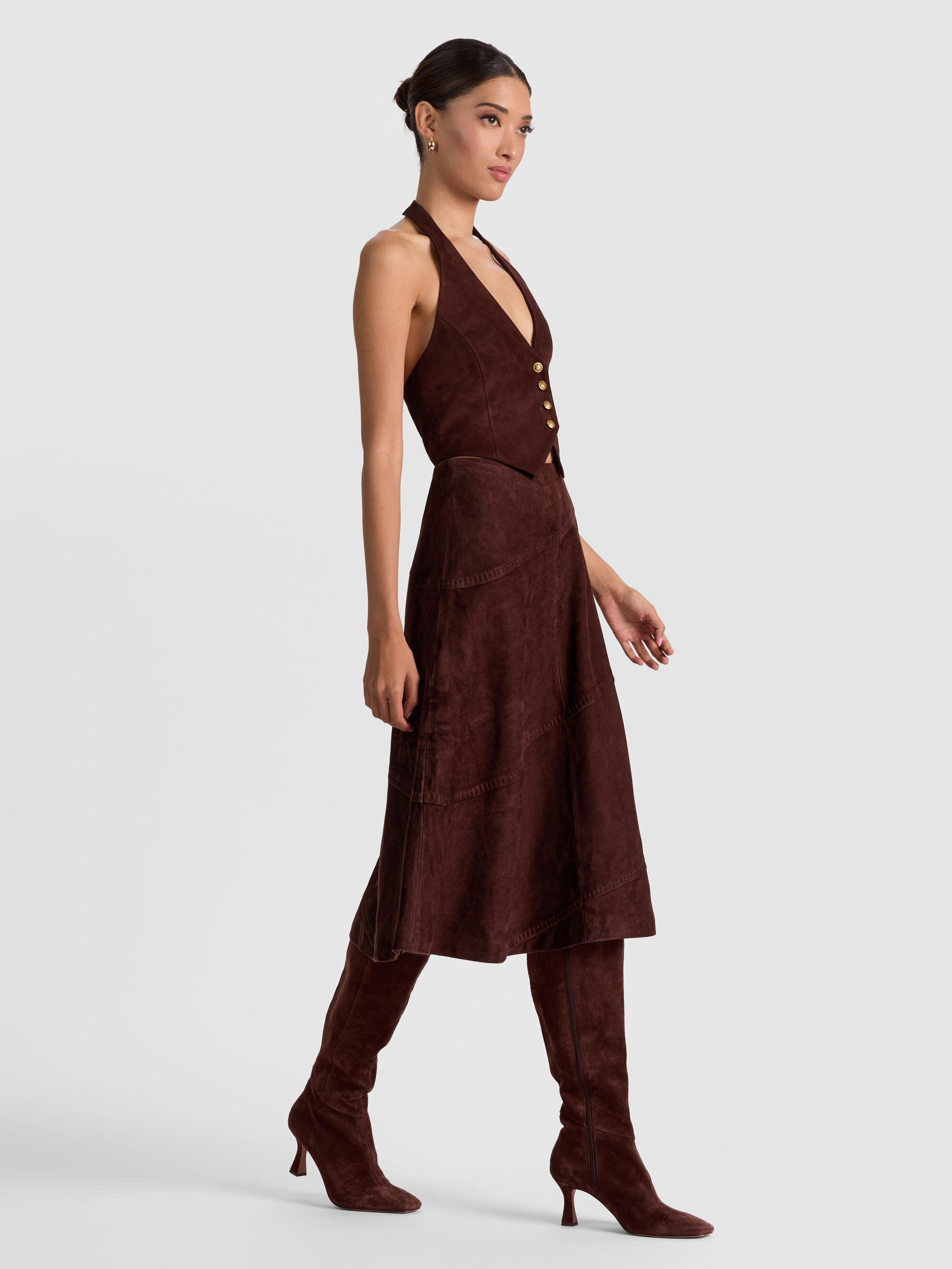 SOSIE SUEDE MIDI SKIRT - 6