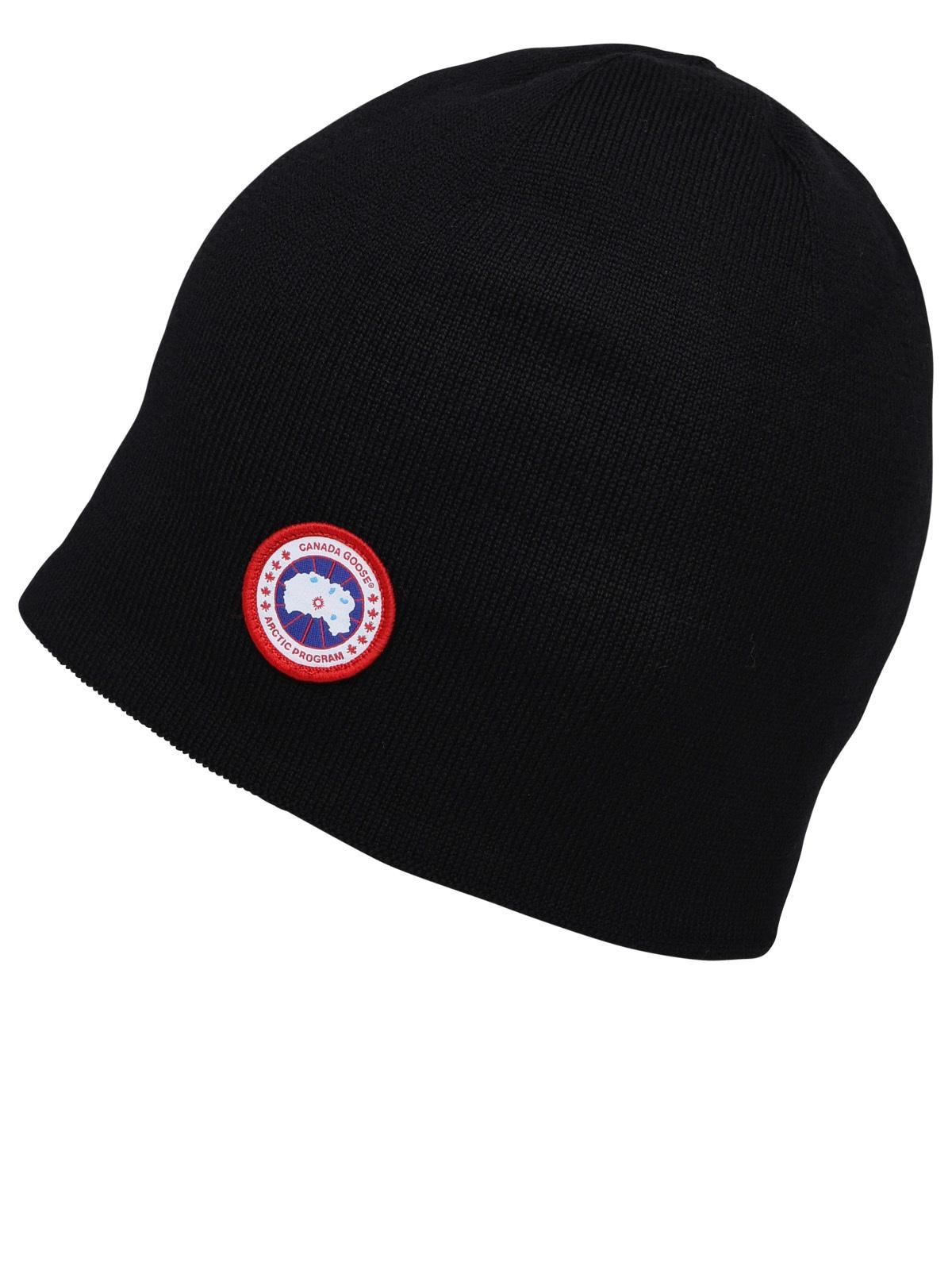 Canada Goose Black Wool Beanie Man - 2