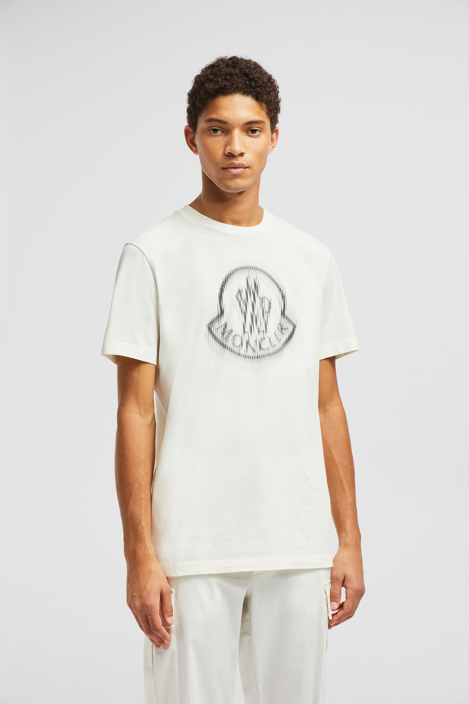 Blurred Logo Cotton T-Shirt - 3