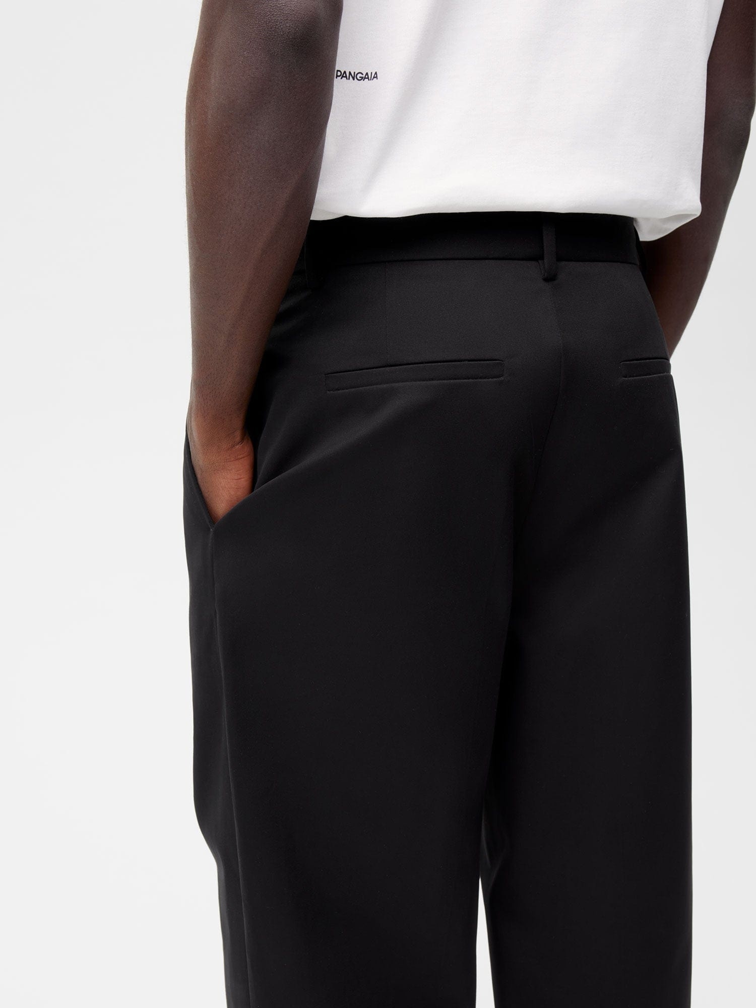 Men's Organic Cotton Tailored Trousers - Black - 4