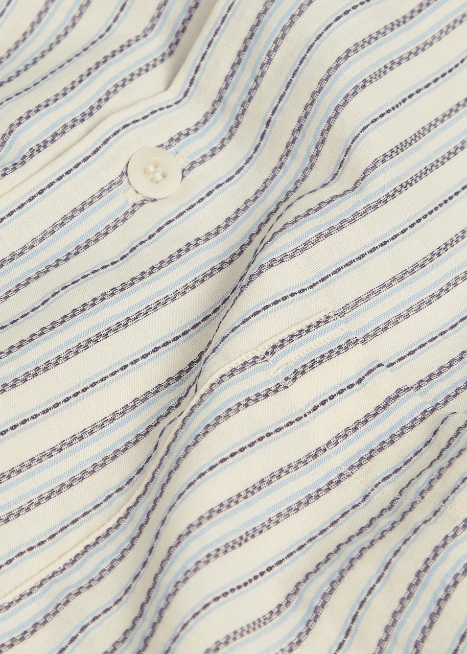 Sunspel Striped Embroidered Cotton Shirt - 5