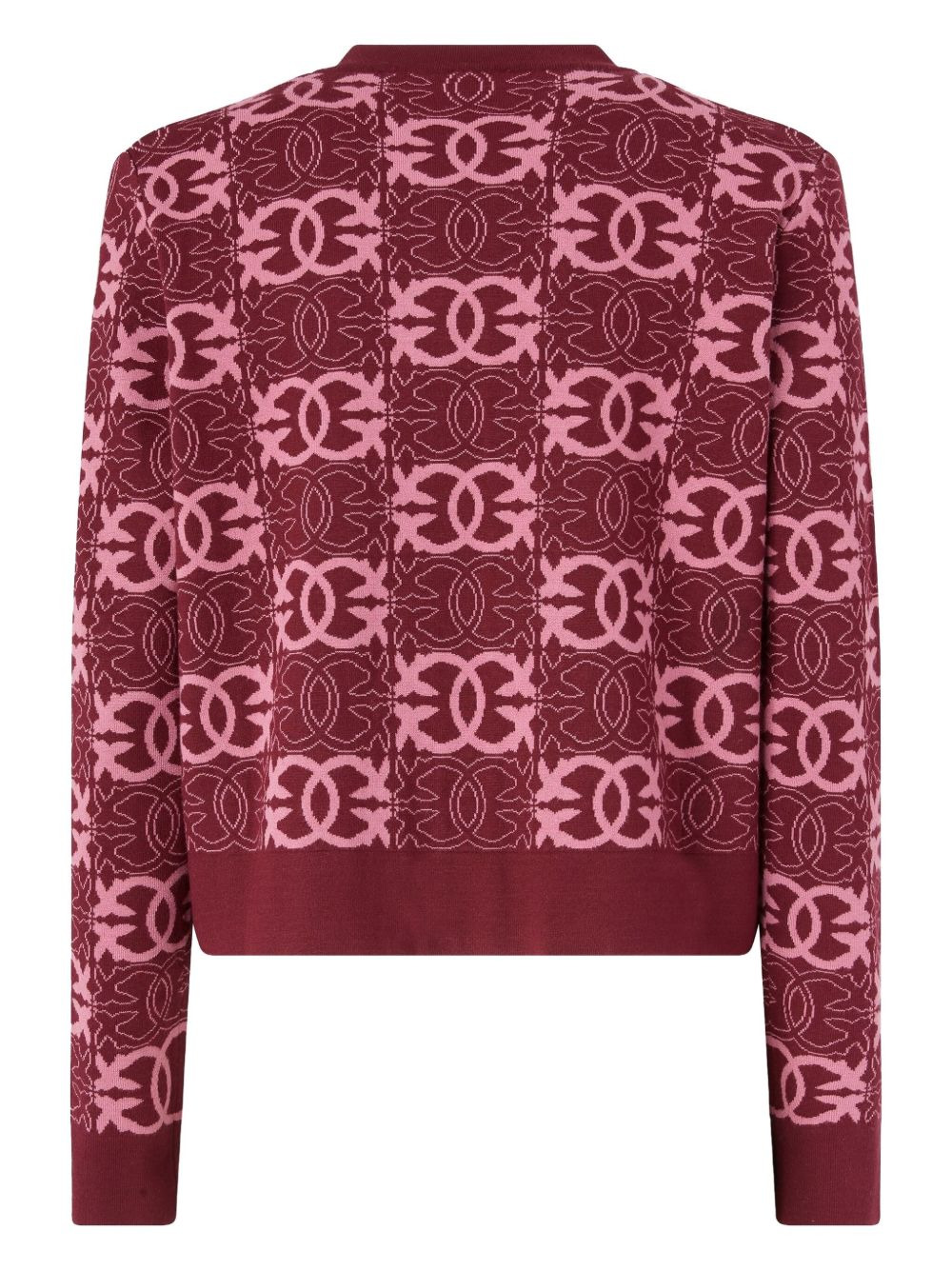 logo-pattern cardigan - 2