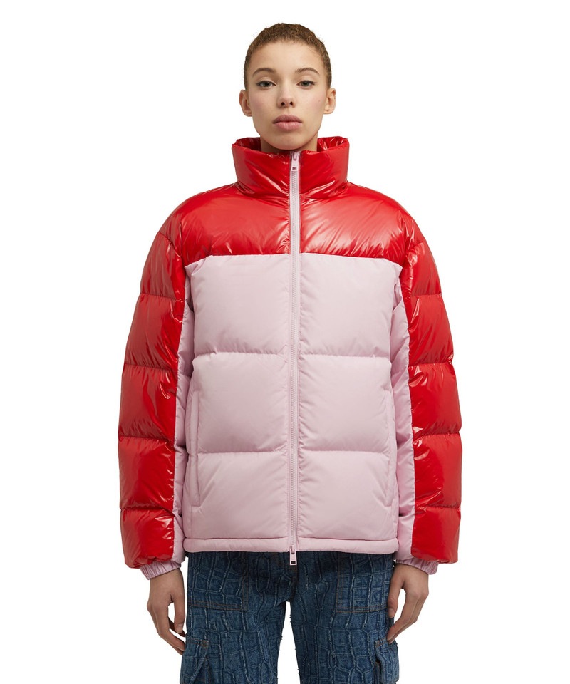 MSGM "Ripstop Nylon  &amp; Shiny Nylon" down jacket outlook