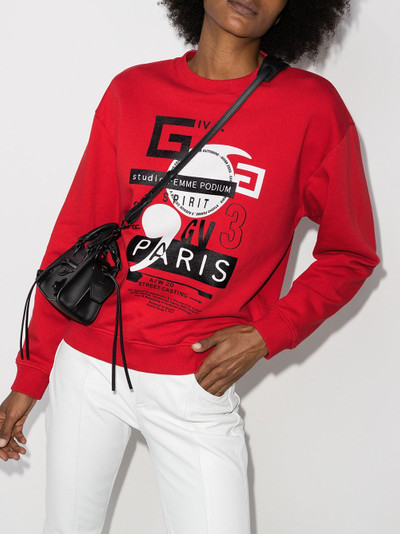 Givenchy graphic-logo crew-neck sweatshirt outlook