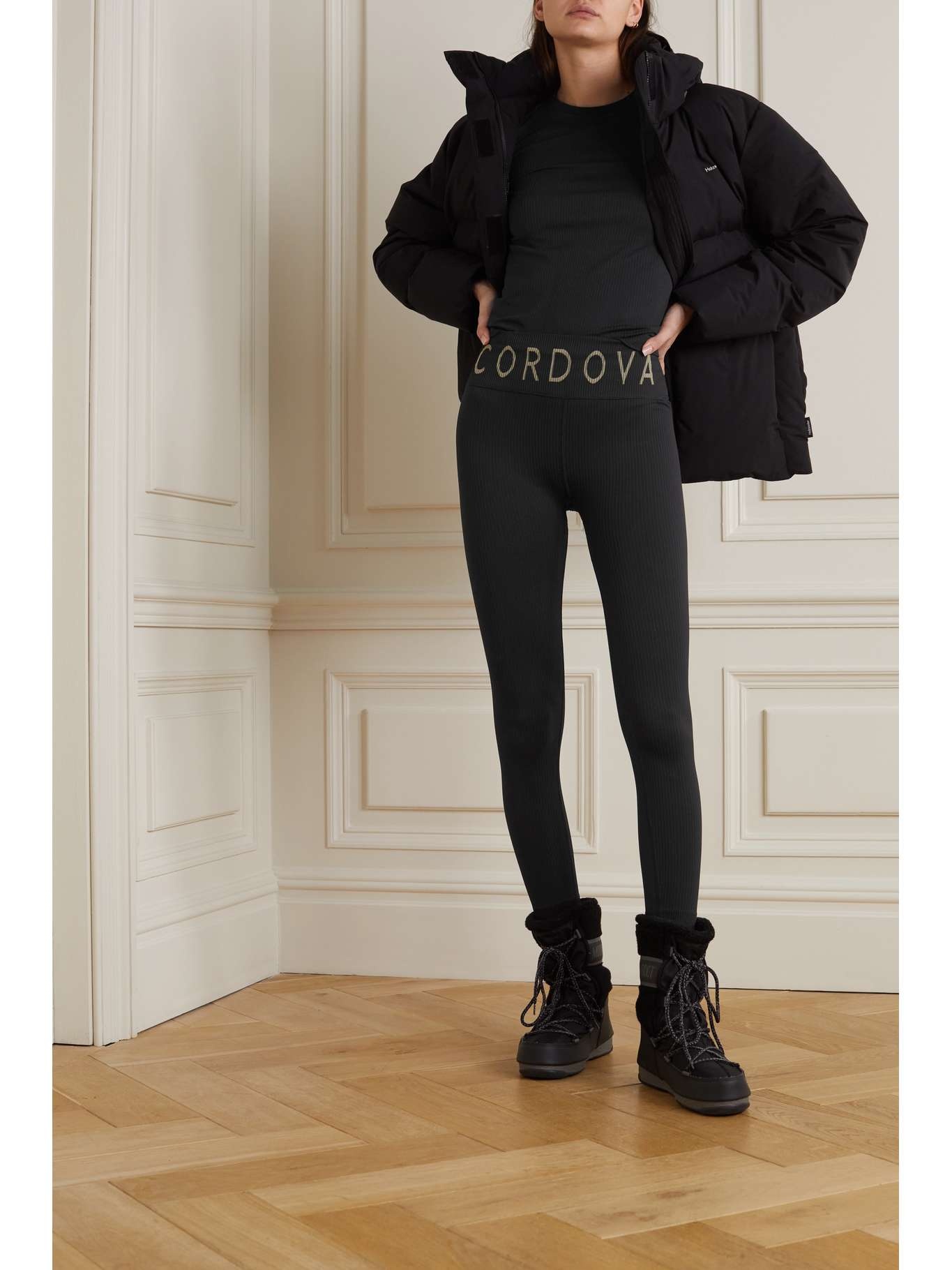 Ribbed thermal leggings Black - 2