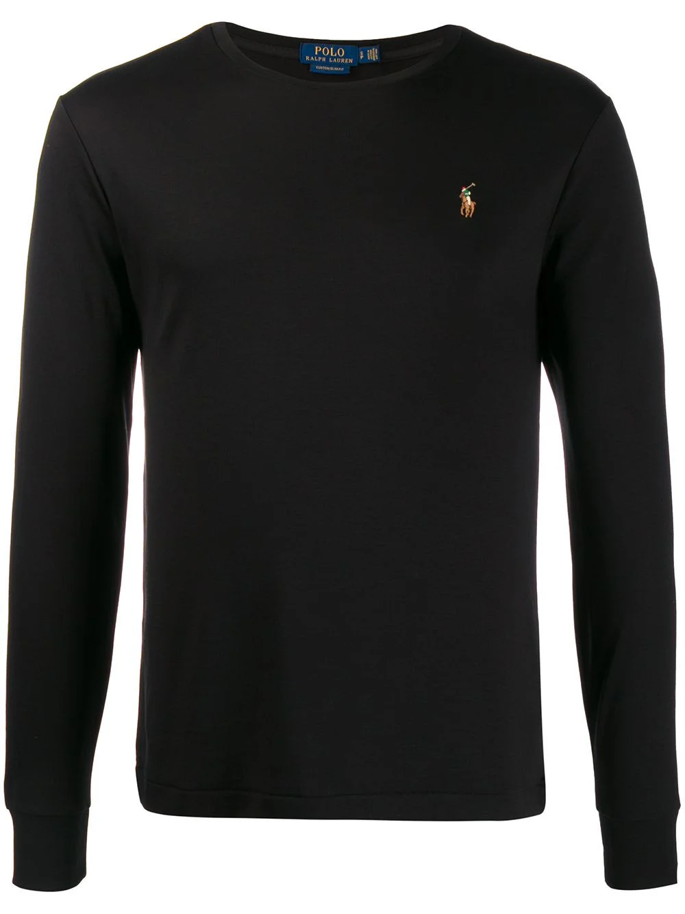 logo embroidered long-sleeve T-shirt - 1