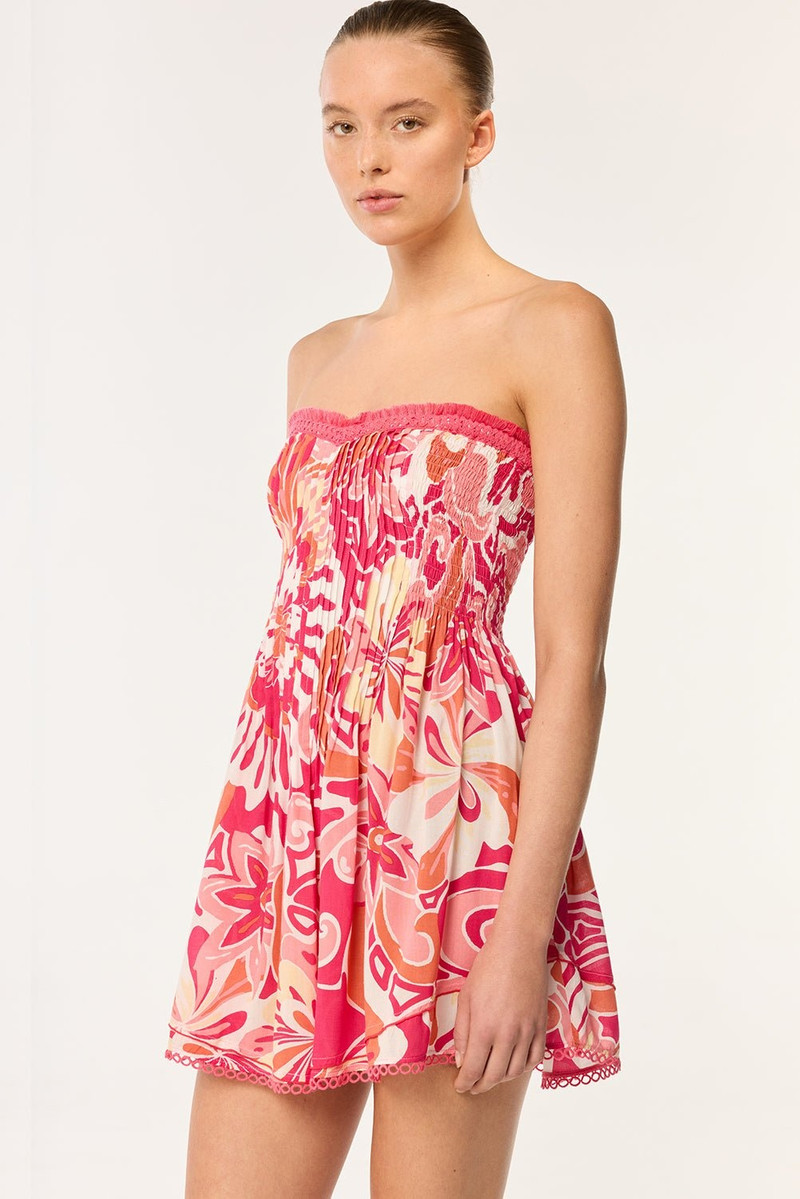 Poupette St Barth Bandeau Dress Claire - Pink Fantasia outlook