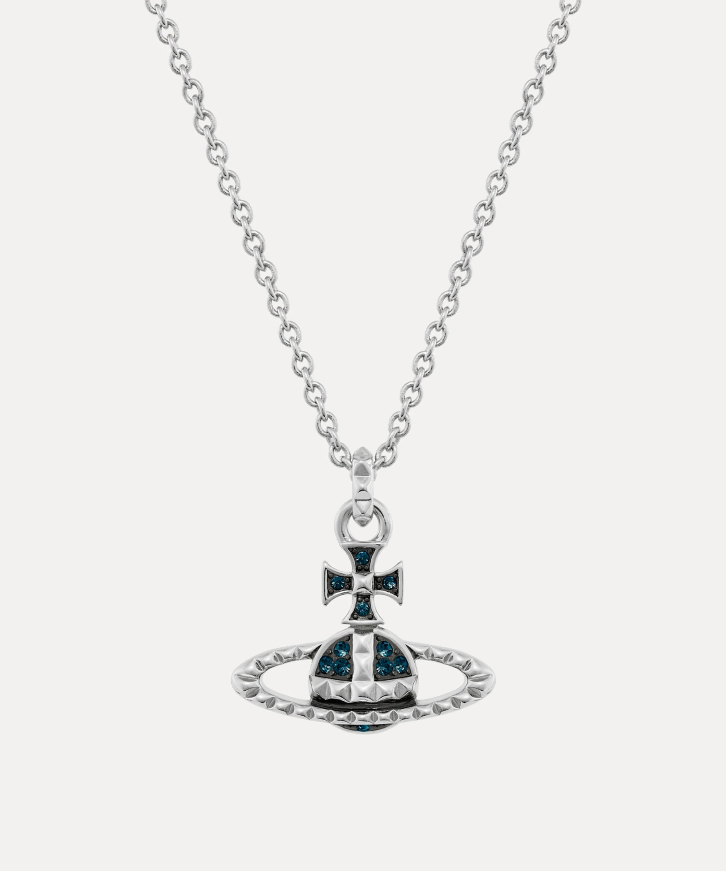 Silver-Tone Man. Mayfair Bas Relief Pendant Necklace - 1