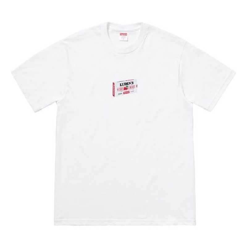 Supreme FW18 Ludens Tee White Cherry Candy Box Printing Short Sleeve Unisex SUP-FW18-1184 - 1