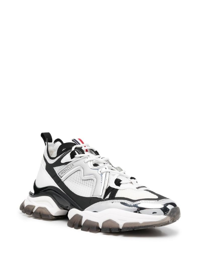 スニーカー MONCLER SNEAKERS WHITE - BLACK Moncler panelled chunky sneakers | REVERSIBLE