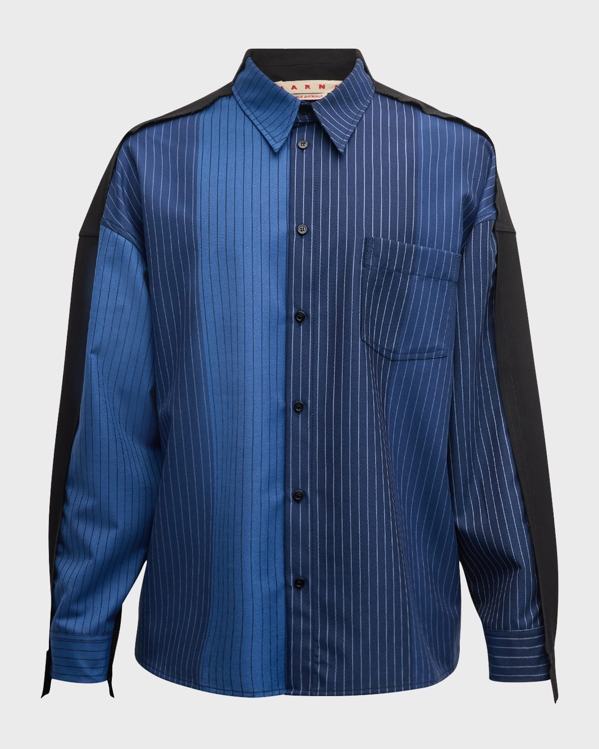 Men's Degrade Striped Wool Overshirt - 1