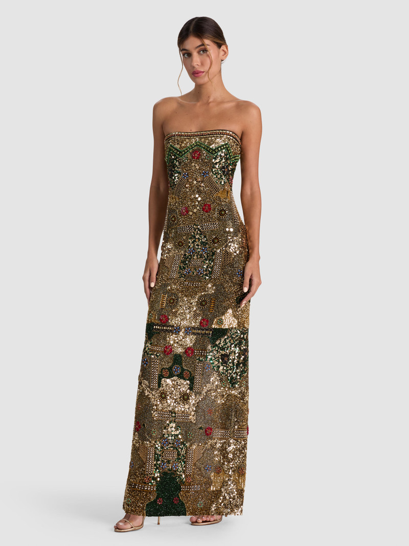 DELORA EMBELLISHED STRAPLESS GOWN 6