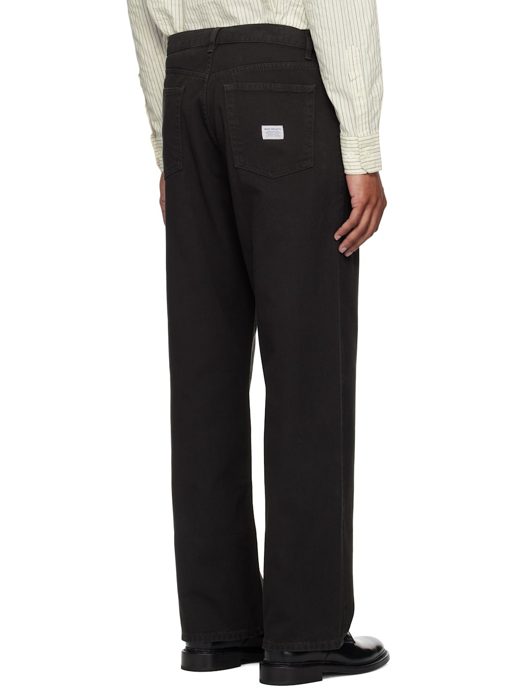 Black Mogens Relaxed 5 Pocket Heavy Twill Trousers - 3