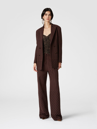 Missoni Double-breasted zigzag cotton and viscose blazer outlook