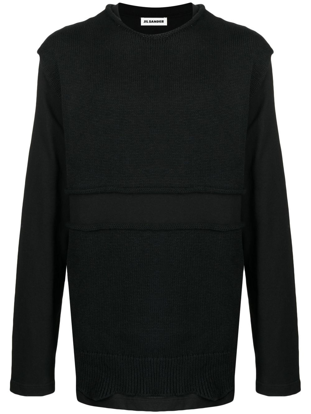 layered knit sweatshirt - 1