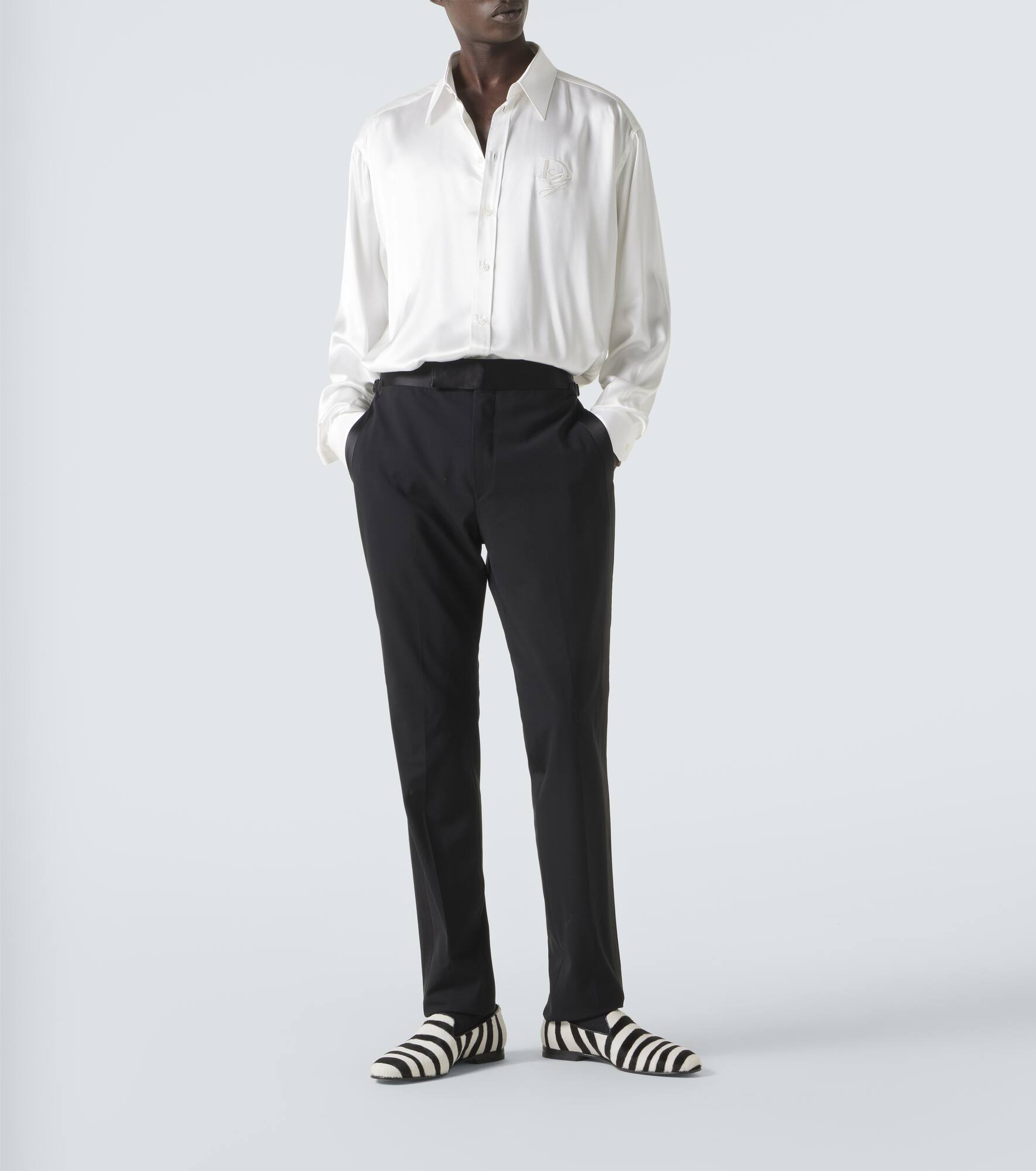 Mario zebra-print calf hair loafers - 2