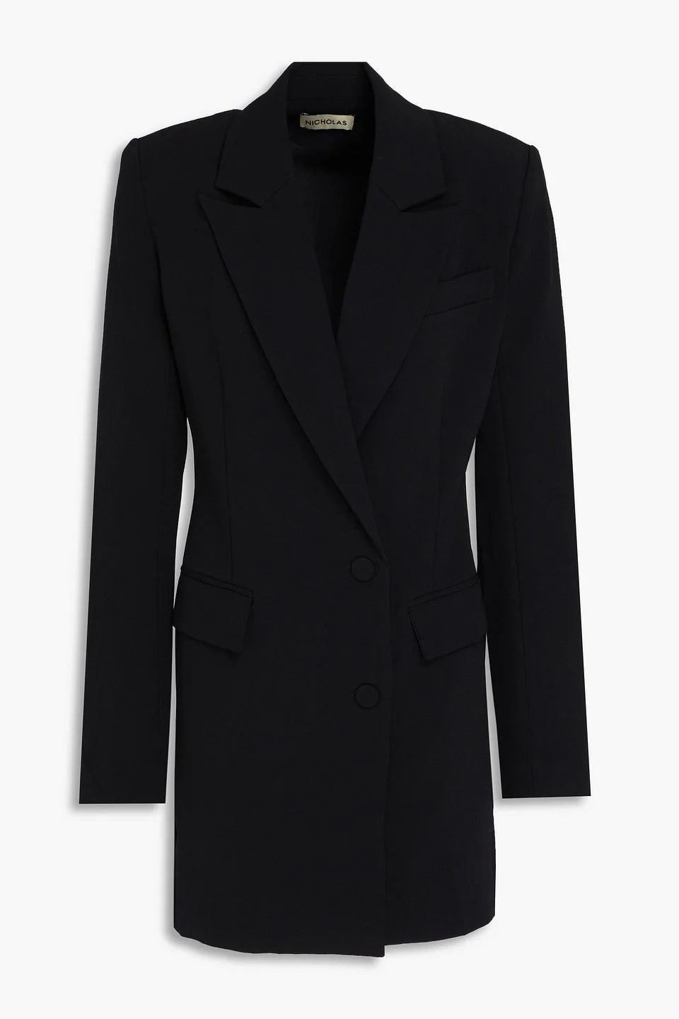 Double-breasted crepe blazer - 1