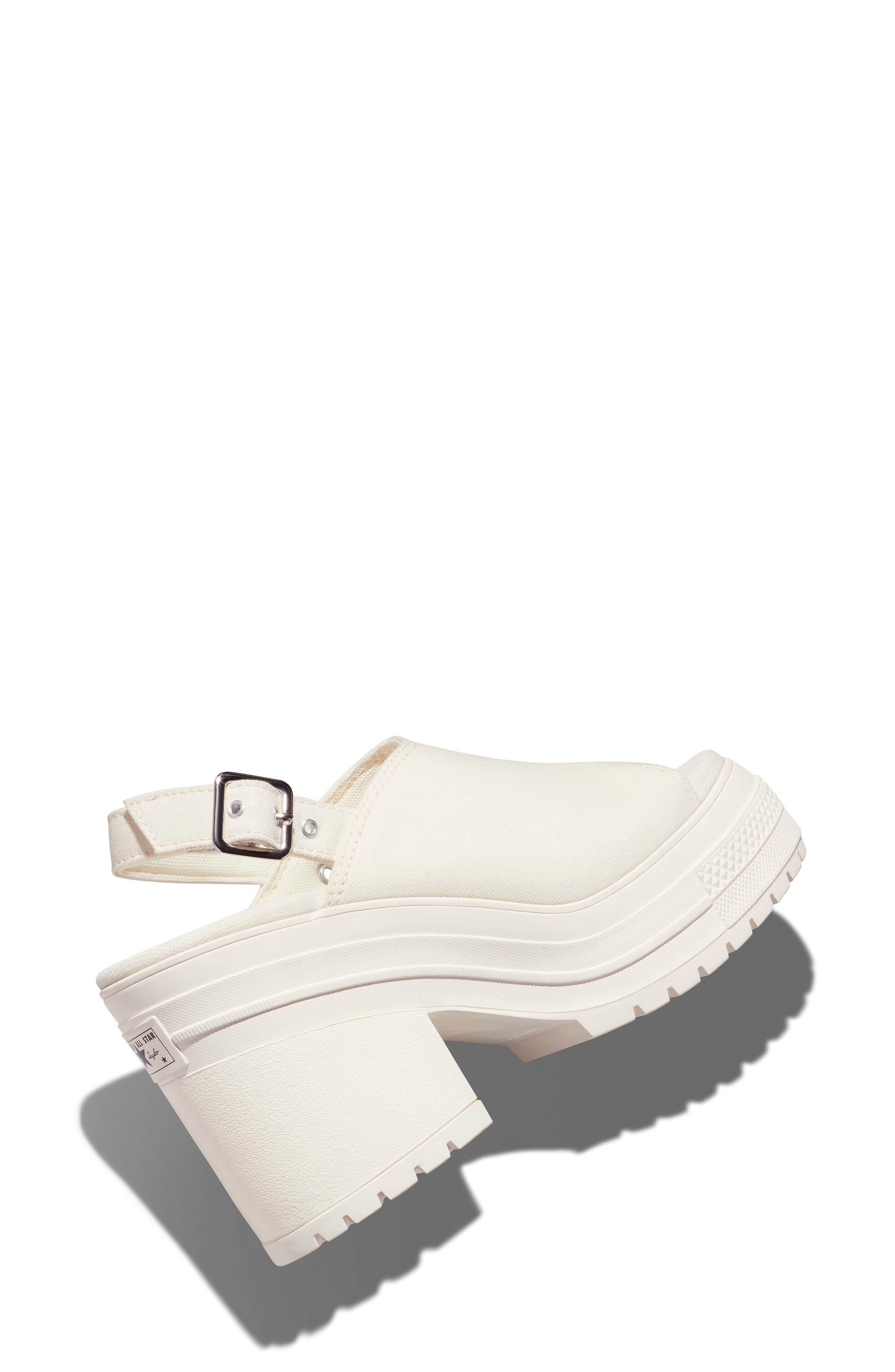 Converse Gender Inclusive Chuck 70 De Luxe Heel Slingback Sandal in Egret/Egret/Egret at Nordstrom - 7
