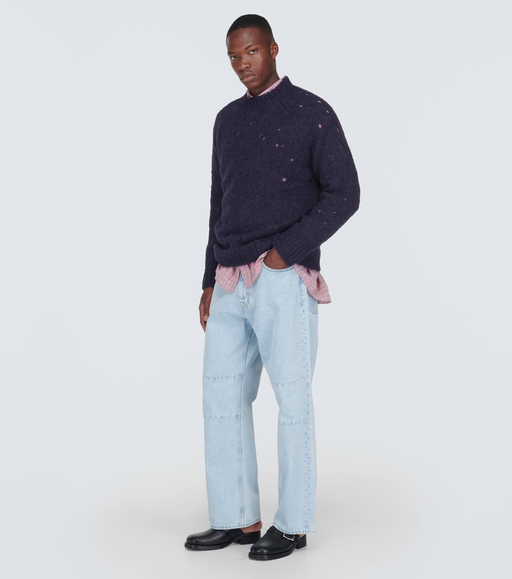 Needle Drop Raglan wool-blend sweater - 2