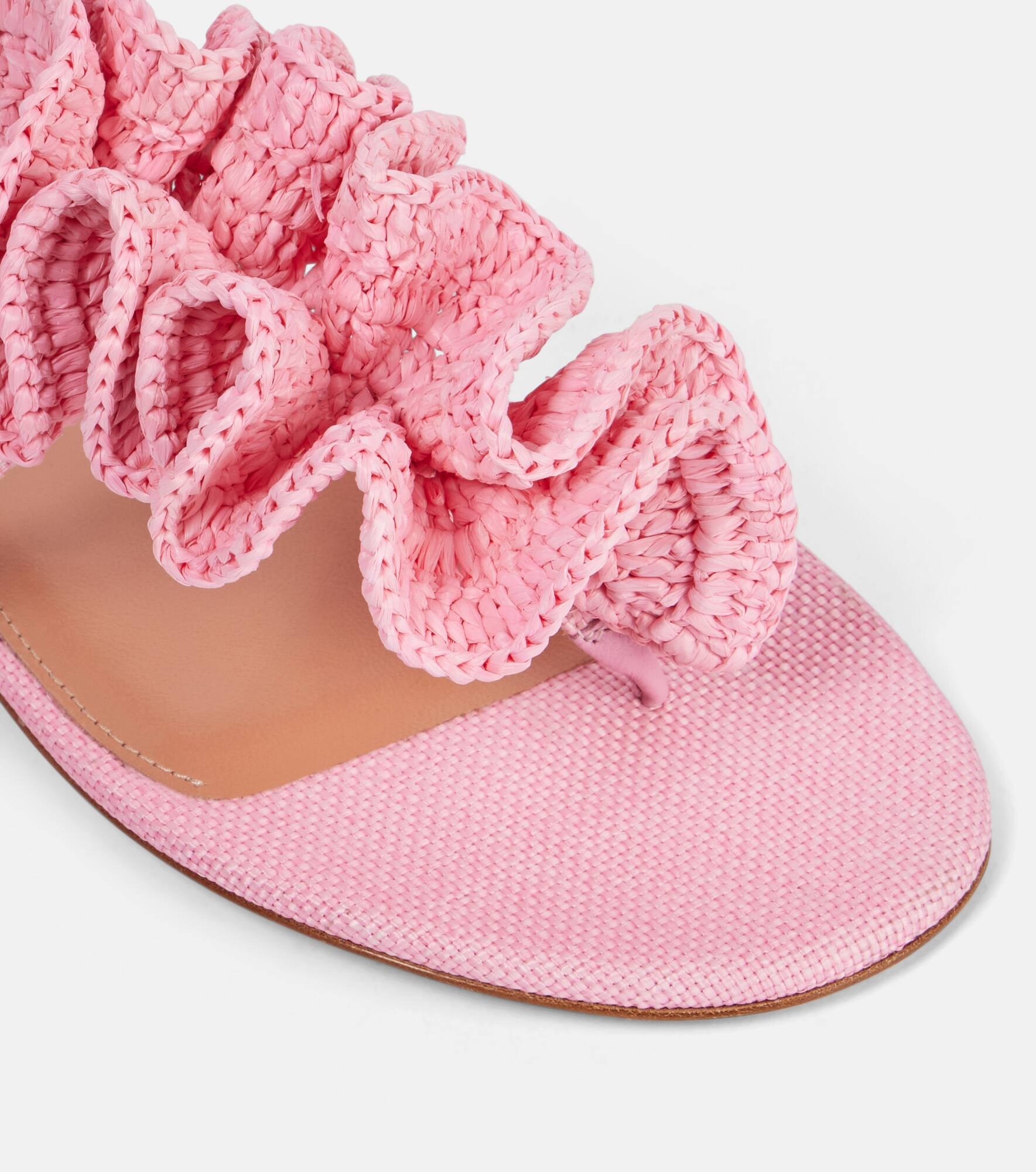 Noches Tropicales raffia thong sandals - 5