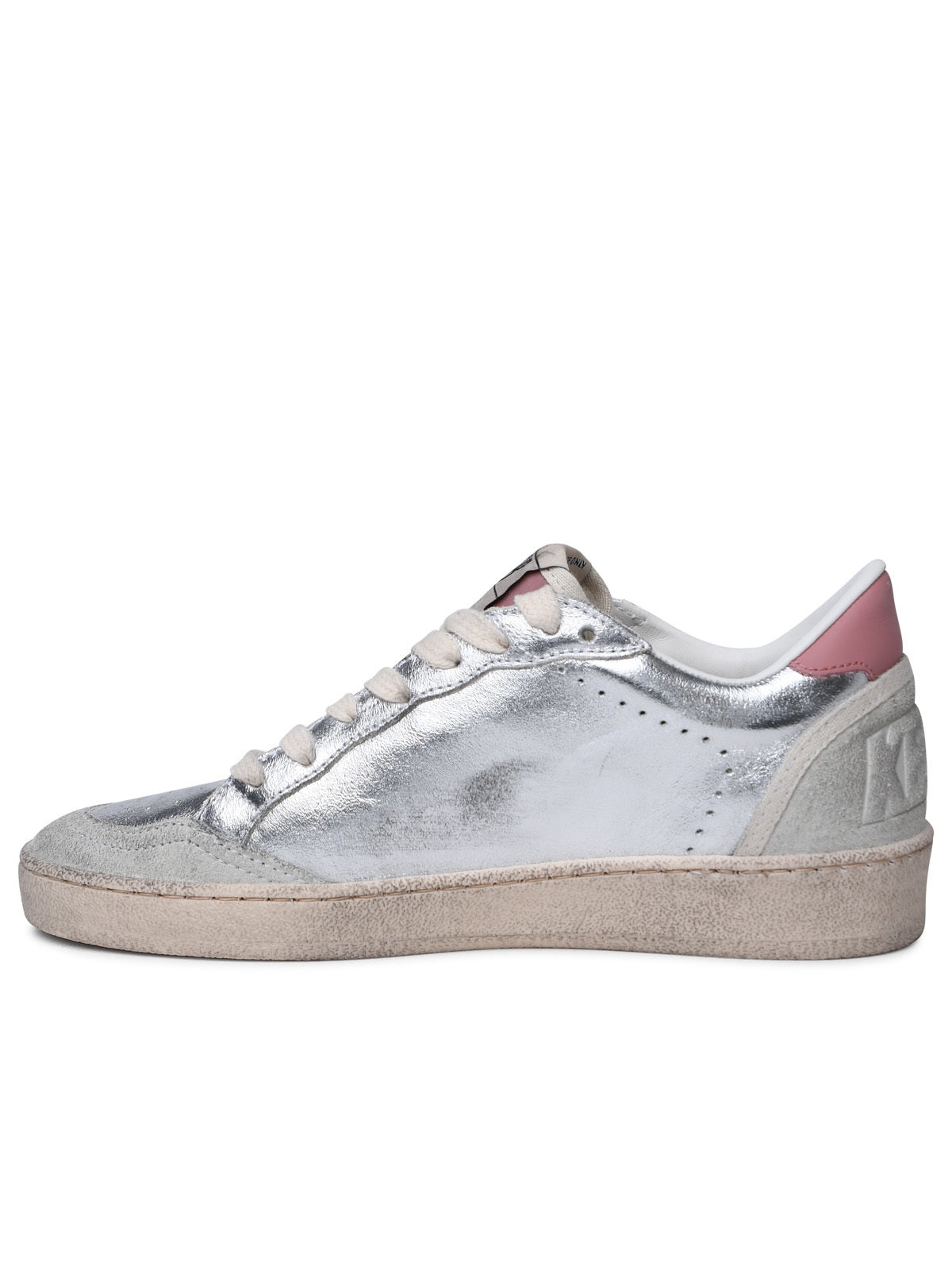 Golden Goose Woman 'Ball Star' Silver Leather Sneakers - 3