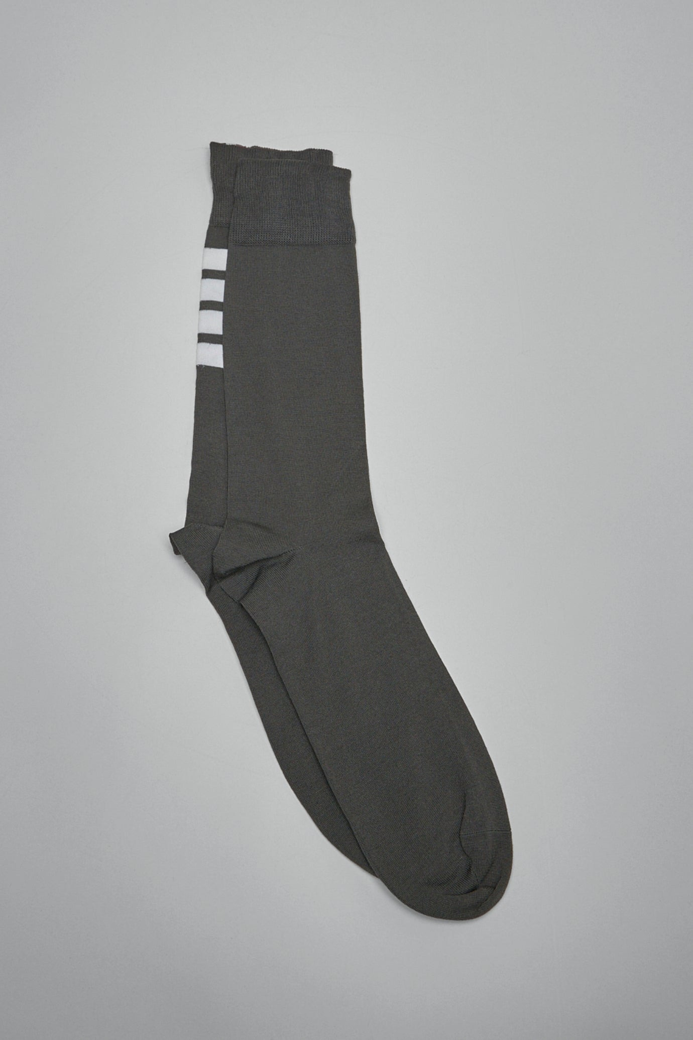 Mid Calf Socks W/ 4Bar In Lightweight Cotton - 3