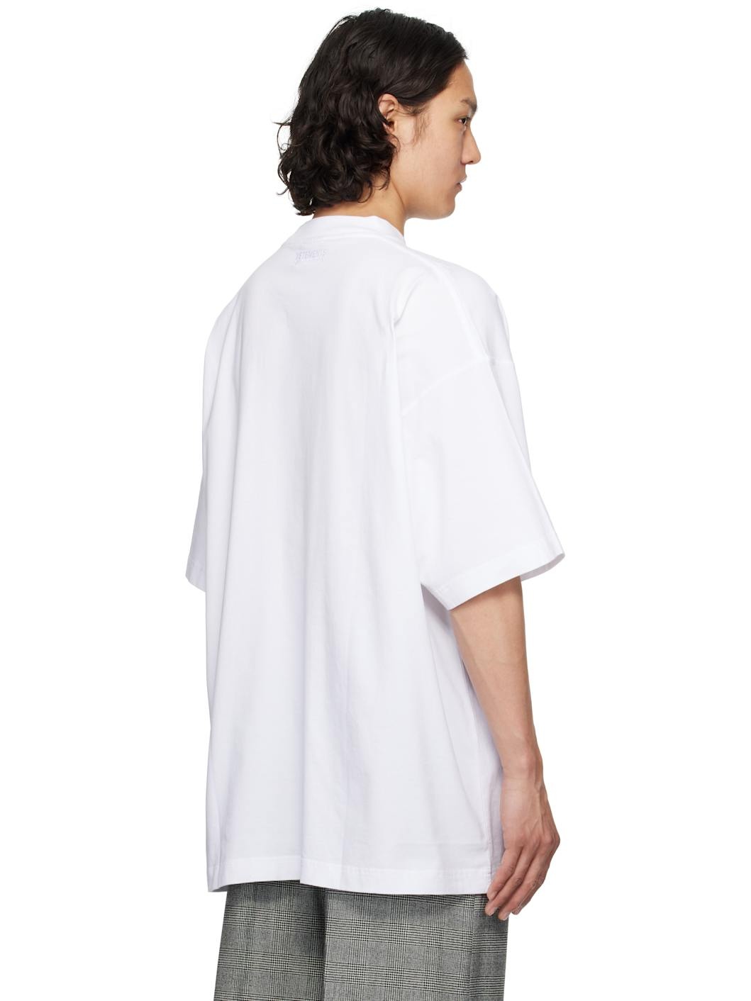 White 'Single' Oversized T-shirt - 3