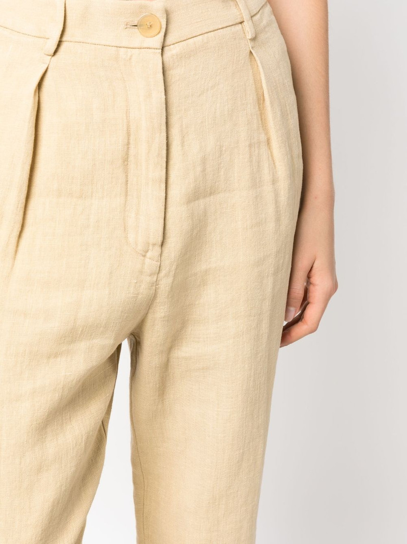 high-waisted linen trousers 5