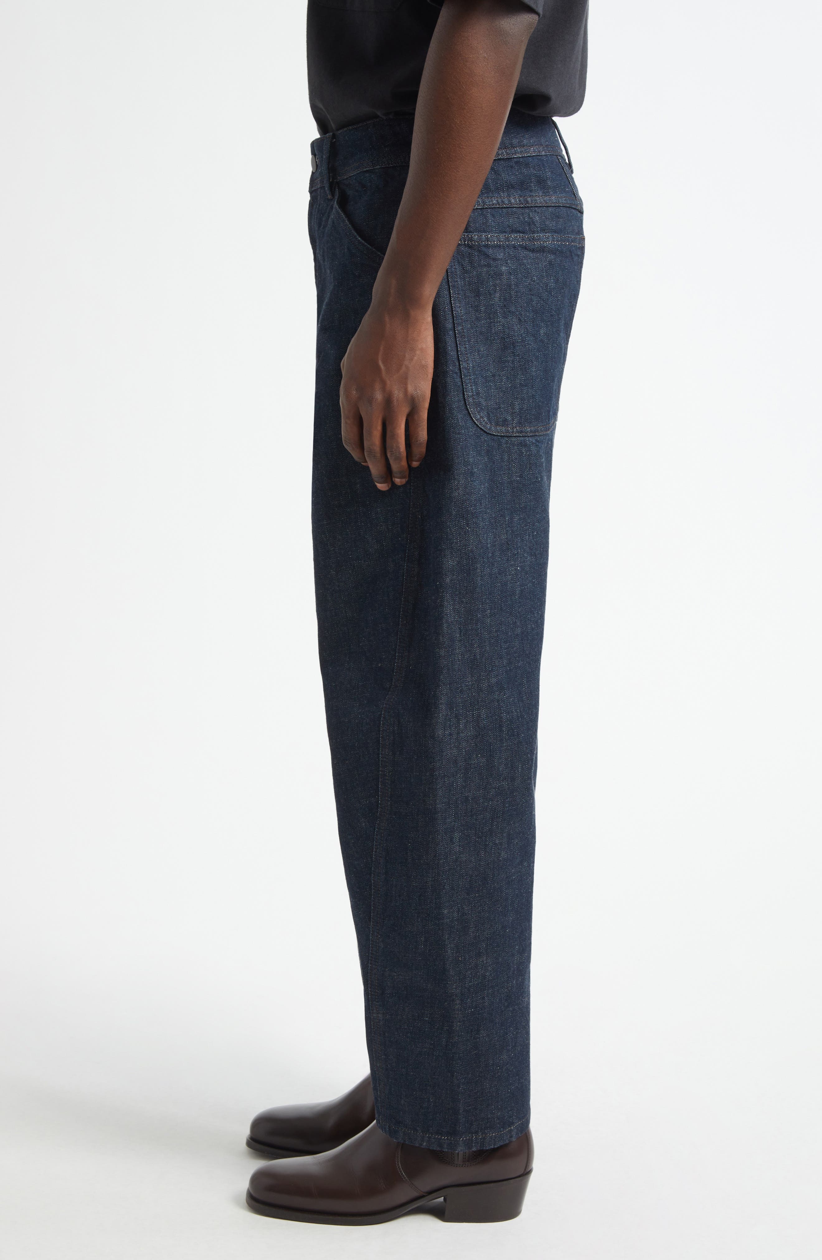 Lemaire Twisted Seam Workwear Jeans in Denim Indigo at Nordstrom - 3