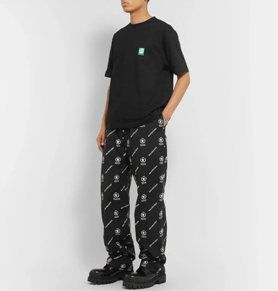 BALENCIAGA + World Food Programme Logo-Print Cotton-Poplin Trousers outlook