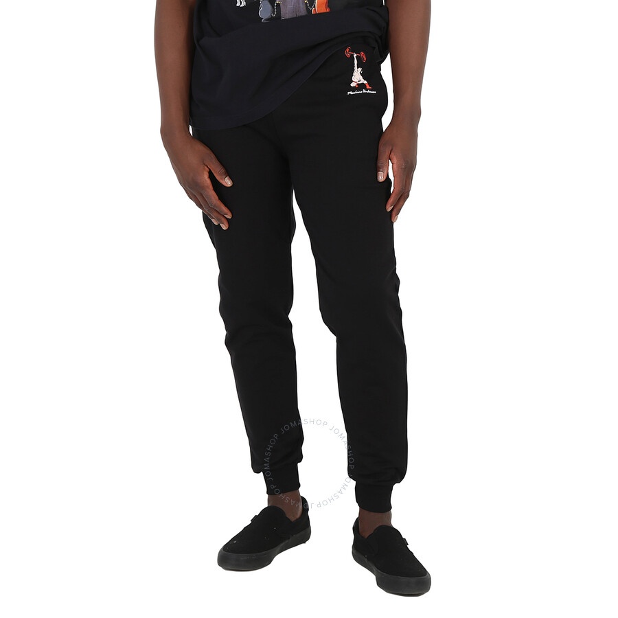 Moschino Men's Black Moschino Underwear Logo Track Pants - 3