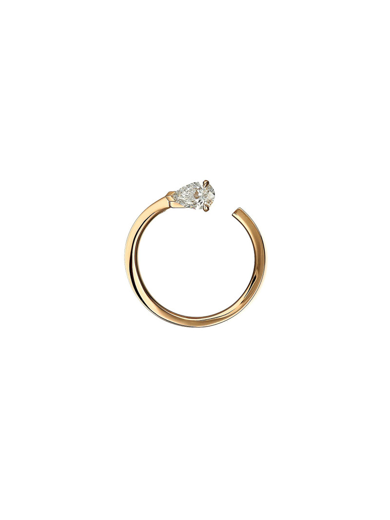 Women's Serti Sur Vide 18K Rose Gold & 0.25 TCW Diamond Single Hoop Earring - Left Or Right - Rose G 1