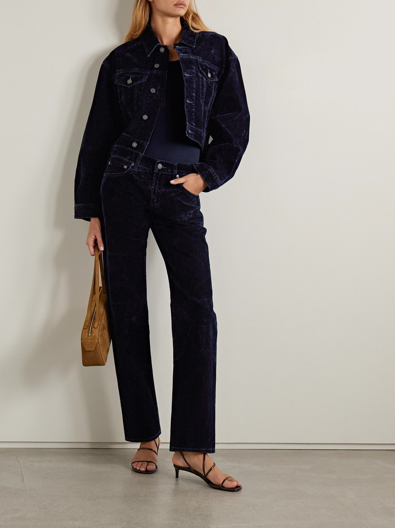 AGOLDE Cotton-blend Velvet Straight-leg Pants outlook