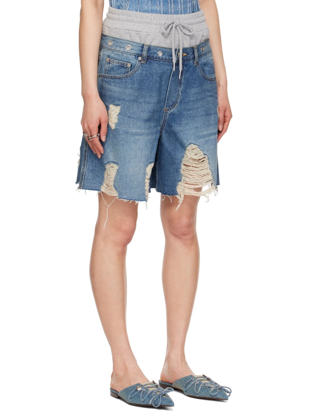 Blue Denny Denim Shorts - 2