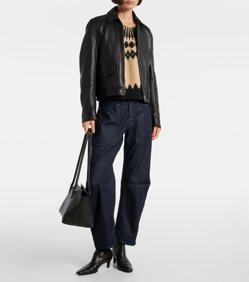 NILI LOTAN Shon high-rise barrel-leg jeans outlook