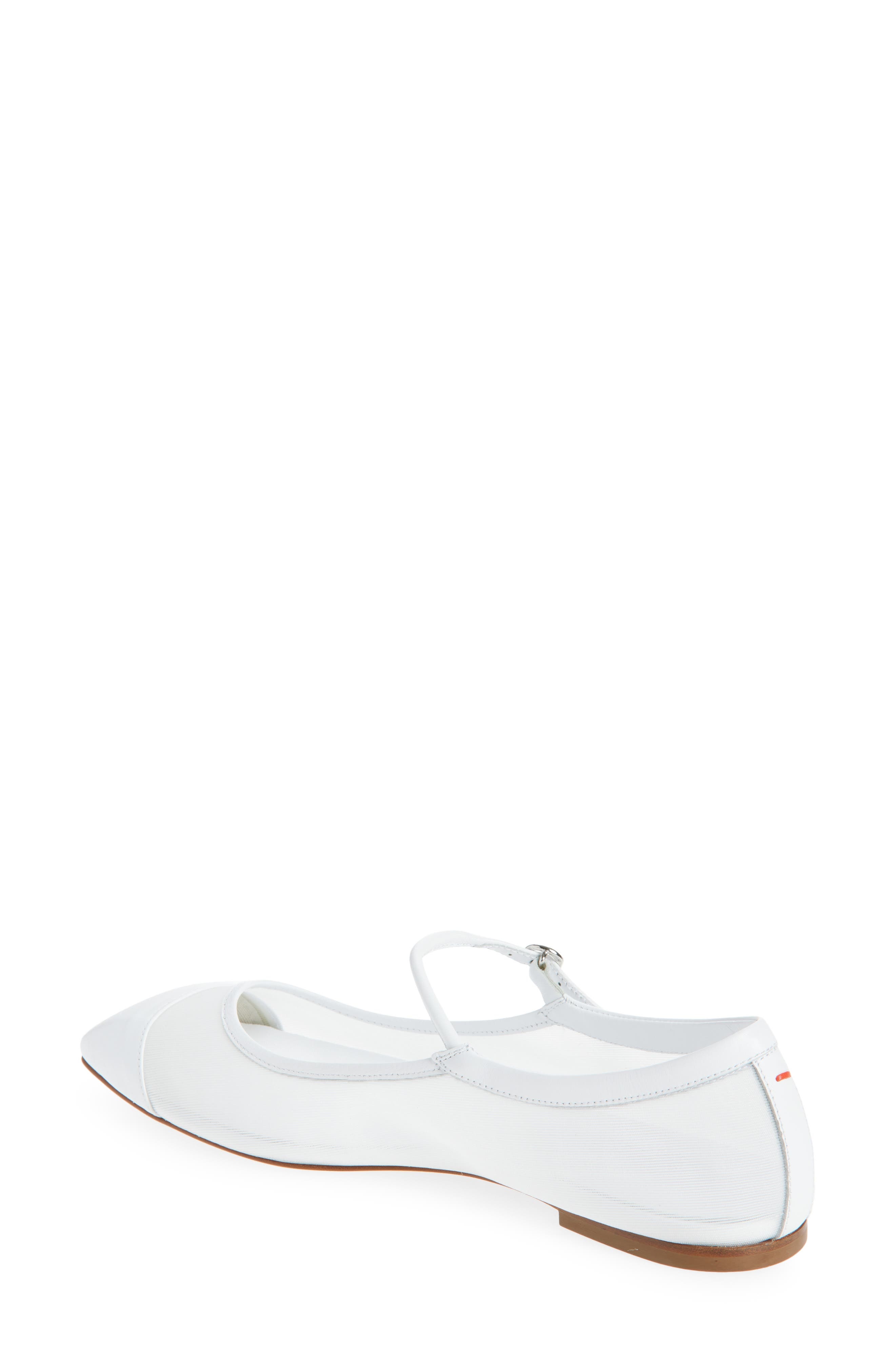 aeyde Uma Mary Jane Cap Toe Flat in Optic White at Nordstrom - 2