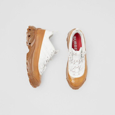 Burberry Cotton and Suede Arthur Sneakers outlook